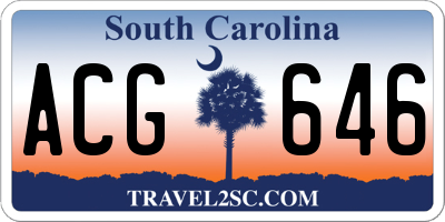 SC license plate ACG646