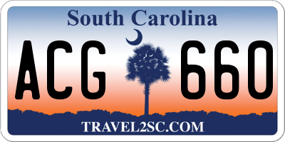 SC license plate ACG660