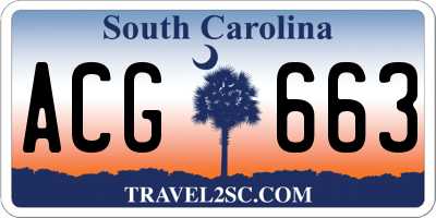 SC license plate ACG663