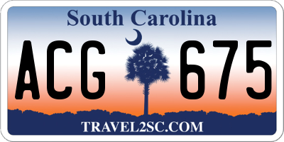 SC license plate ACG675