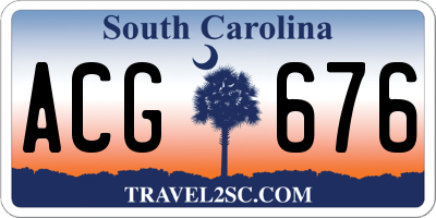 SC license plate ACG676