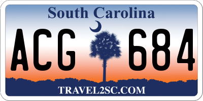 SC license plate ACG684