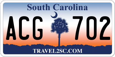 SC license plate ACG702