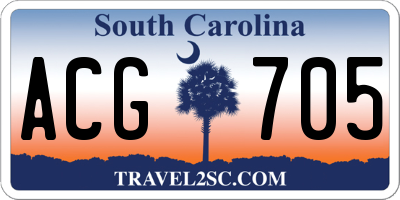 SC license plate ACG705