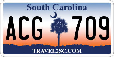 SC license plate ACG709