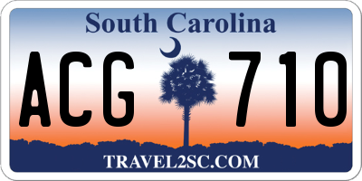 SC license plate ACG710