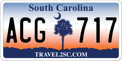SC license plate ACG717