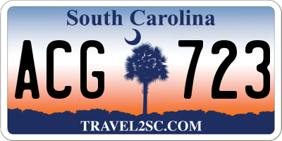SC license plate ACG723