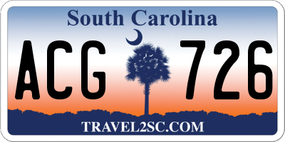 SC license plate ACG726