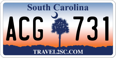 SC license plate ACG731
