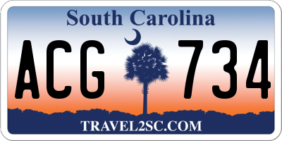 SC license plate ACG734