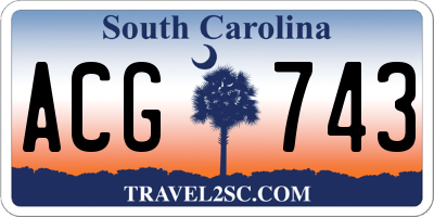 SC license plate ACG743