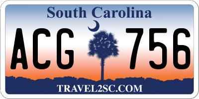 SC license plate ACG756