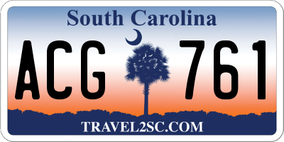 SC license plate ACG761