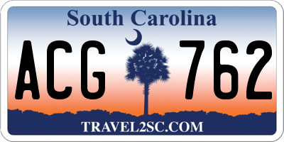 SC license plate ACG762