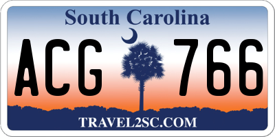SC license plate ACG766