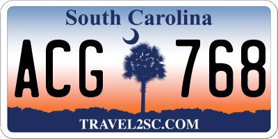 SC license plate ACG768