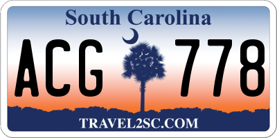 SC license plate ACG778