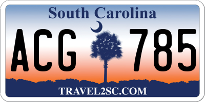 SC license plate ACG785