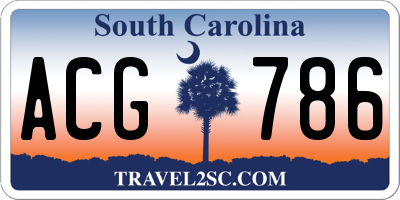SC license plate ACG786