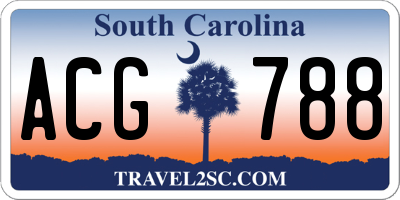 SC license plate ACG788