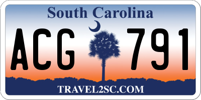 SC license plate ACG791