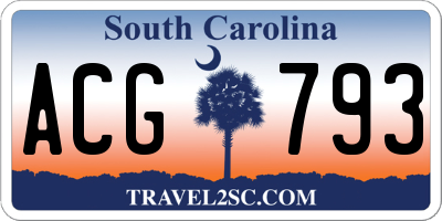 SC license plate ACG793
