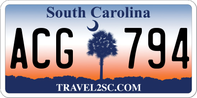 SC license plate ACG794