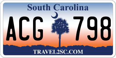 SC license plate ACG798