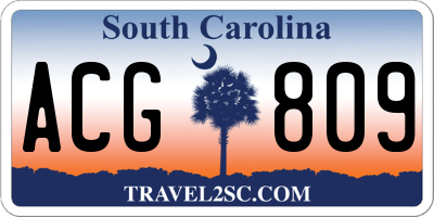 SC license plate ACG809