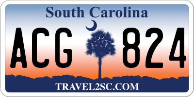 SC license plate ACG824