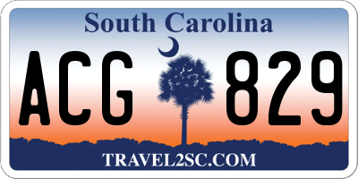 SC license plate ACG829