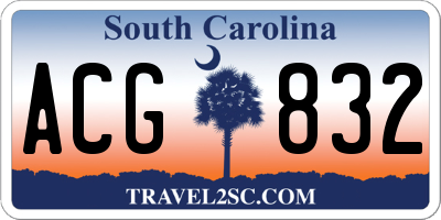 SC license plate ACG832