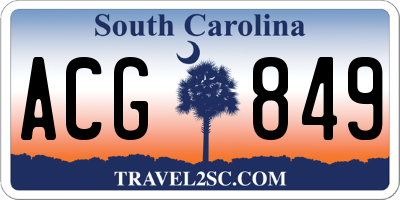 SC license plate ACG849