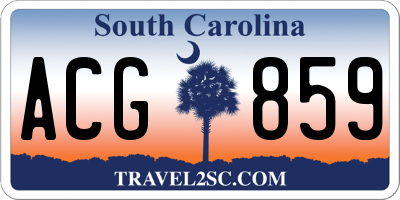 SC license plate ACG859