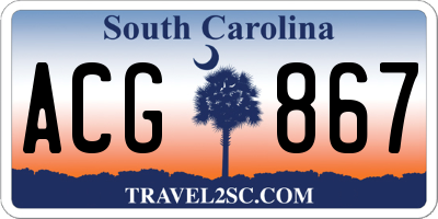 SC license plate ACG867