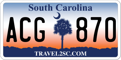 SC license plate ACG870