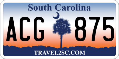 SC license plate ACG875