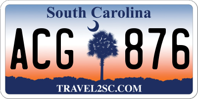 SC license plate ACG876