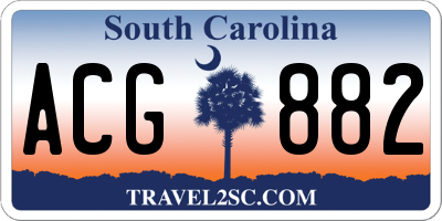 SC license plate ACG882