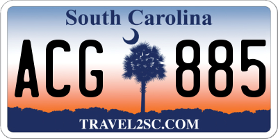 SC license plate ACG885
