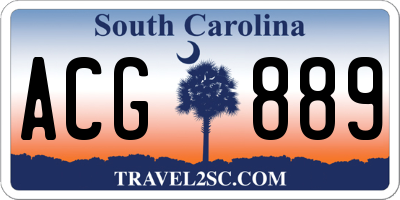 SC license plate ACG889