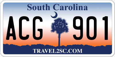 SC license plate ACG901