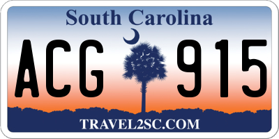 SC license plate ACG915