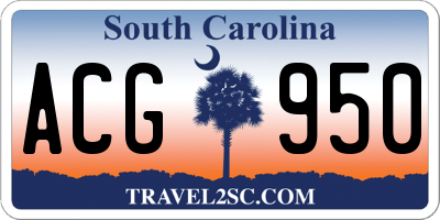 SC license plate ACG950