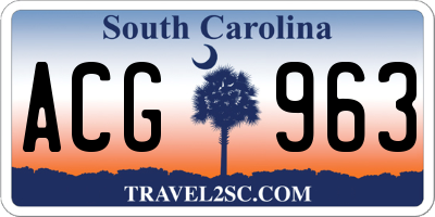 SC license plate ACG963