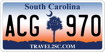 SC license plate ACG970