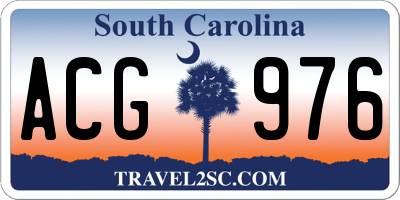 SC license plate ACG976