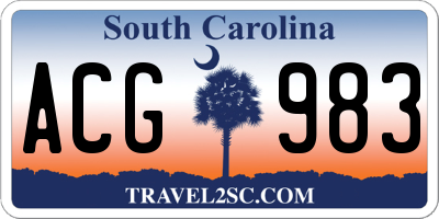 SC license plate ACG983
