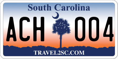 SC license plate ACH004